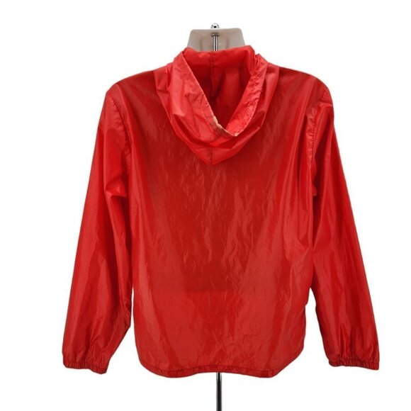 Vintage Gap 7-Eleven Hooded Red Windbreaker Pullover Jacket Mens Medium - Picture 4 of 14